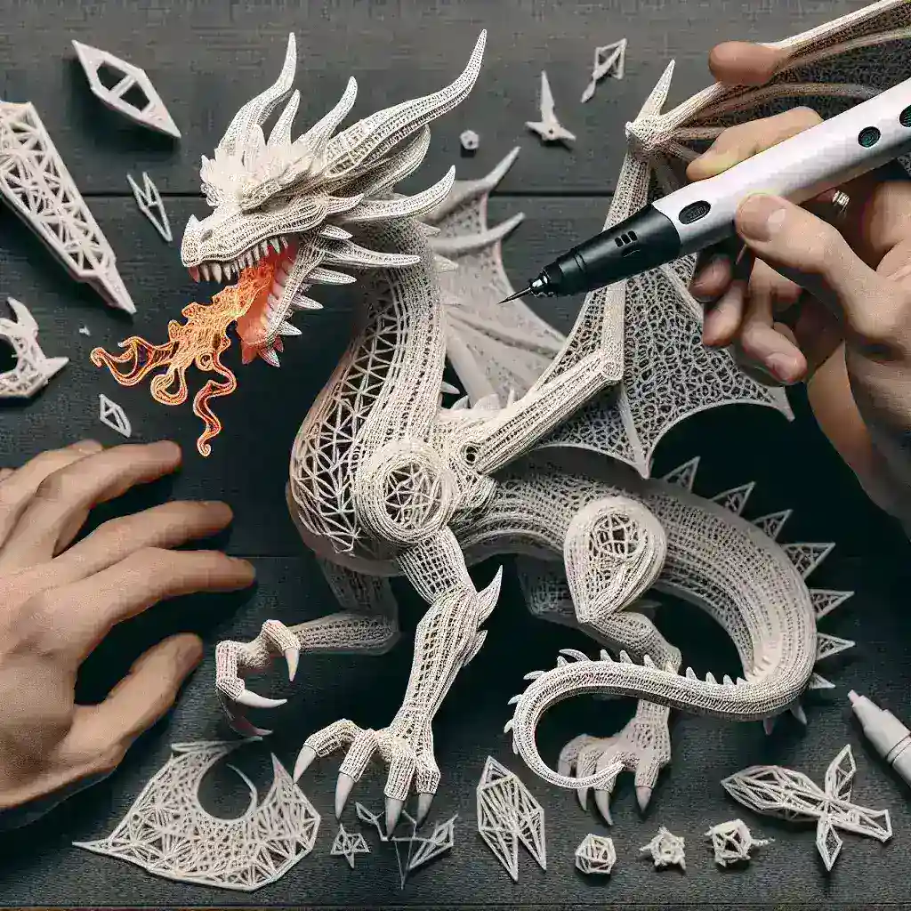 ¿Cómo crear un modelo de dragón con un bolígrafo 3D?