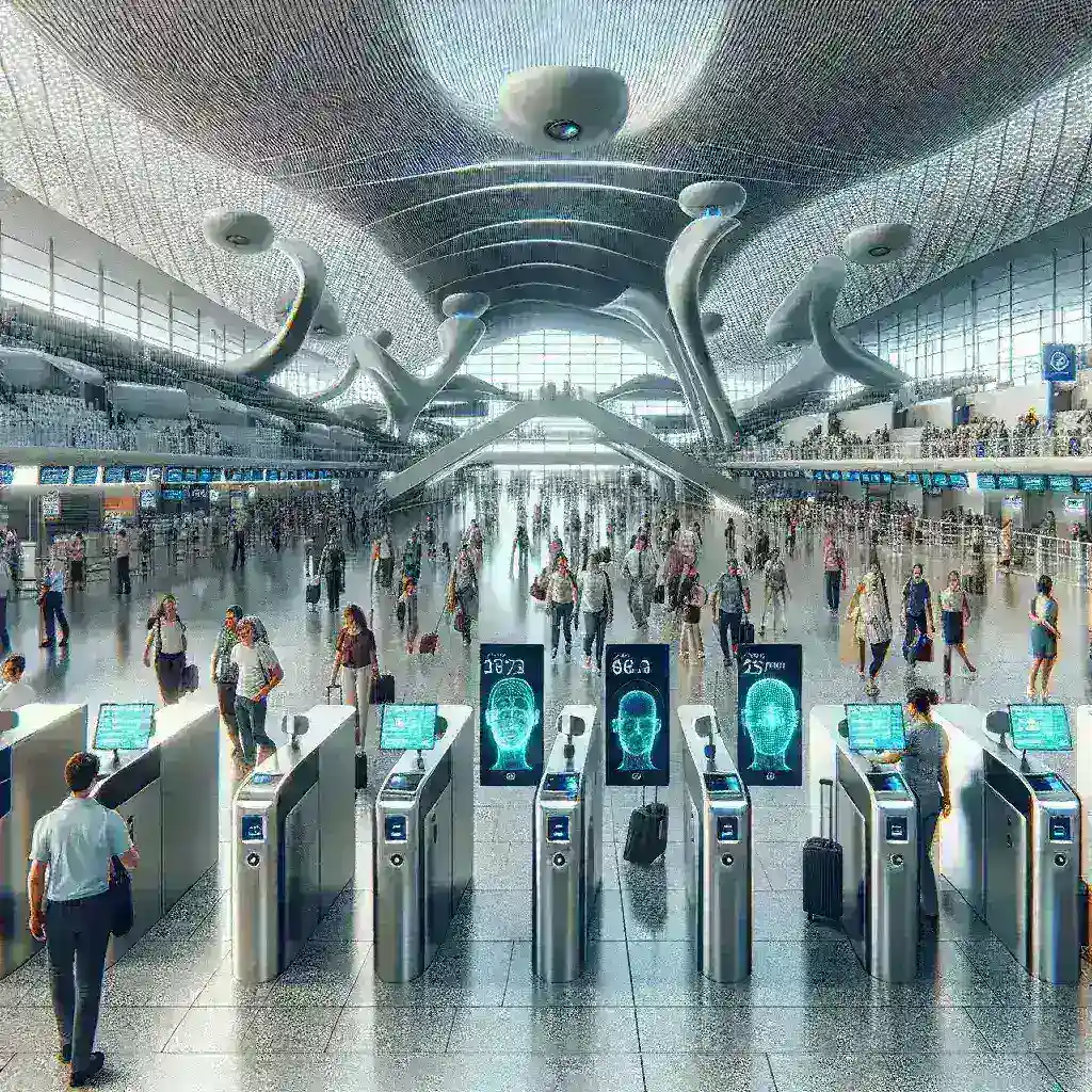 "Biometric control system at Málaga Airport enhances border security for travelers, featuring advanced technology for efficient and seamless passenger processing."