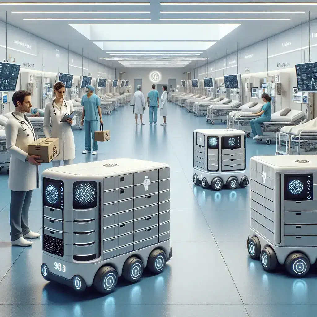 Hospitales españoles prueban robots logísticos con IA para gestión de suministros