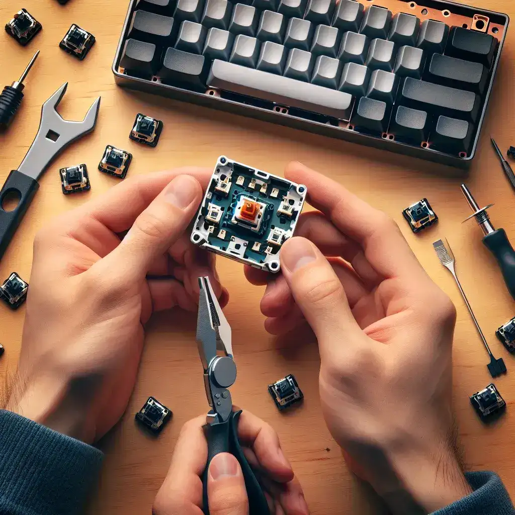 ¿Cómo actualizo los interruptores en mi teclado mecánico?