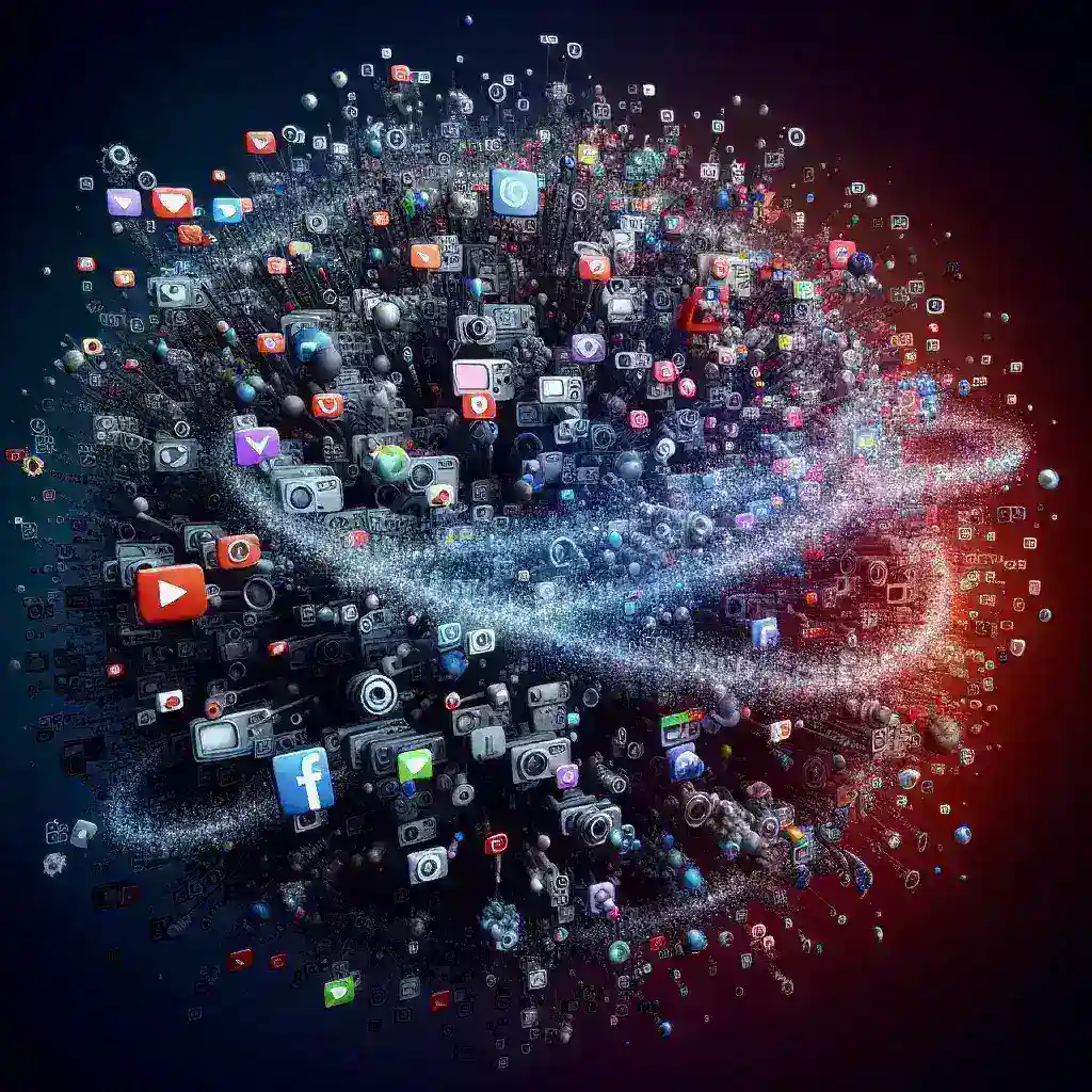 "Image illustrating Social Plug app interface, showcasing unlimited video downloads from various social media platforms."